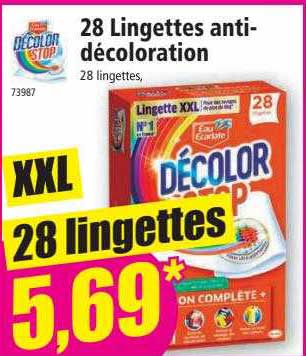 28 lingettes anti-décoloration