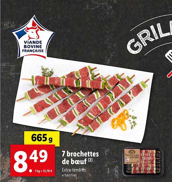 7 Brochettes De Boeuf