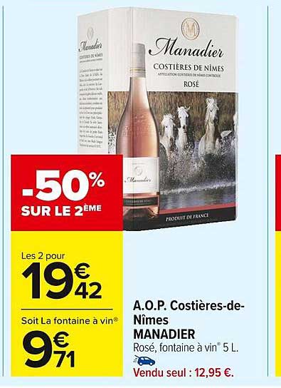 a.o.p. costières-de-nîmes manadier