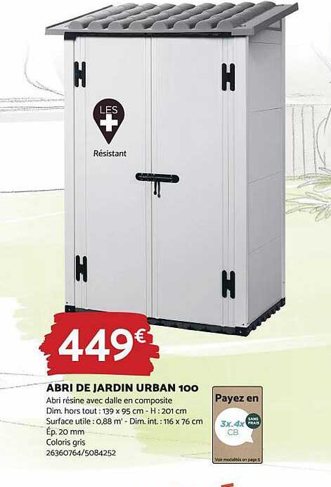 Abri De Jardin Urban 100