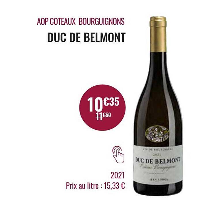 aop côteaux bourguignons duc de belmont 2021