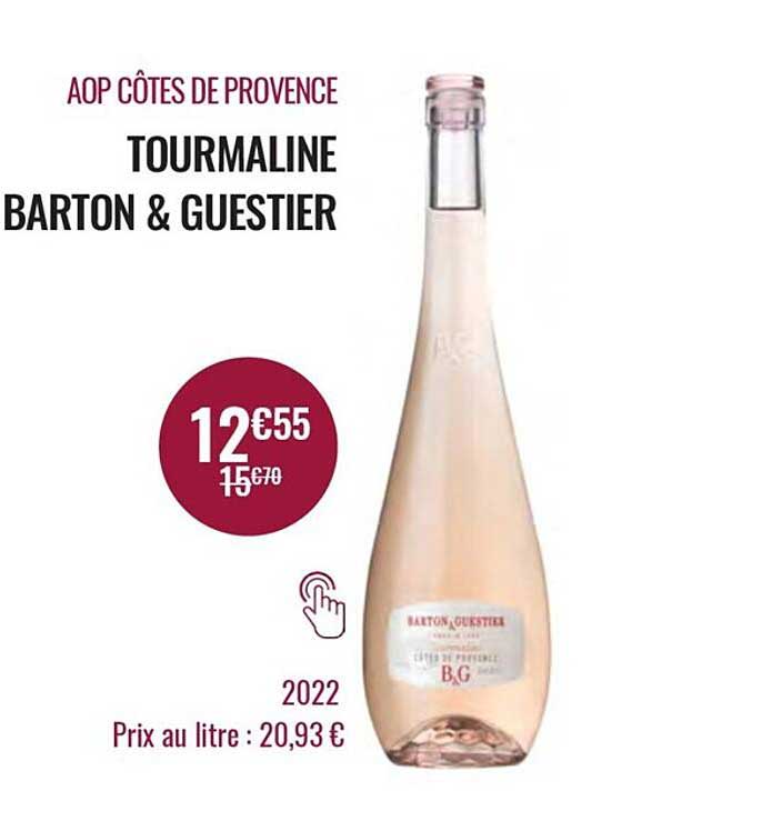 aop côtes de provence tourmaline barton & guestier