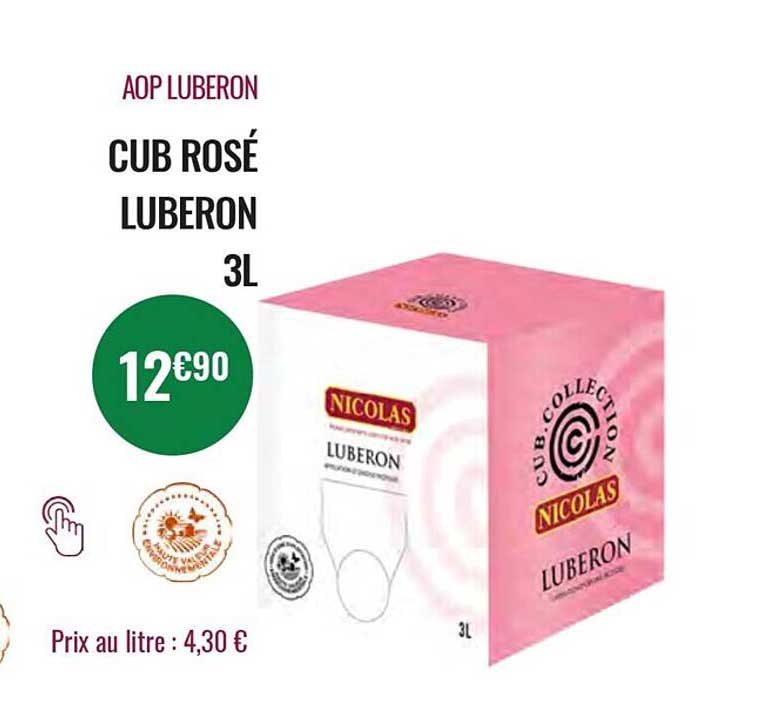 aop luberon cub rosé luberon 3l