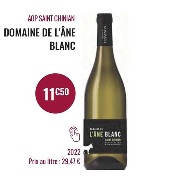 aop saint chinian domaine de l'âne blanc 2022