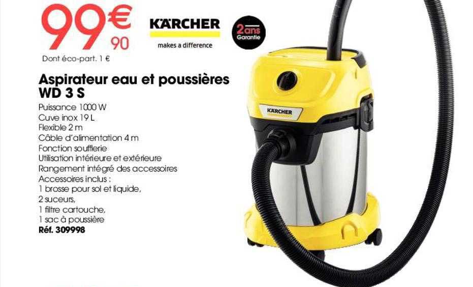 Aspirateur Eau Et Poussière Wd 3 S Kärcher