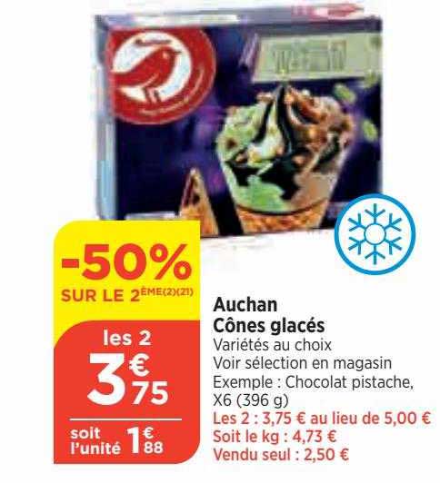 Auchan Cônes Glacés