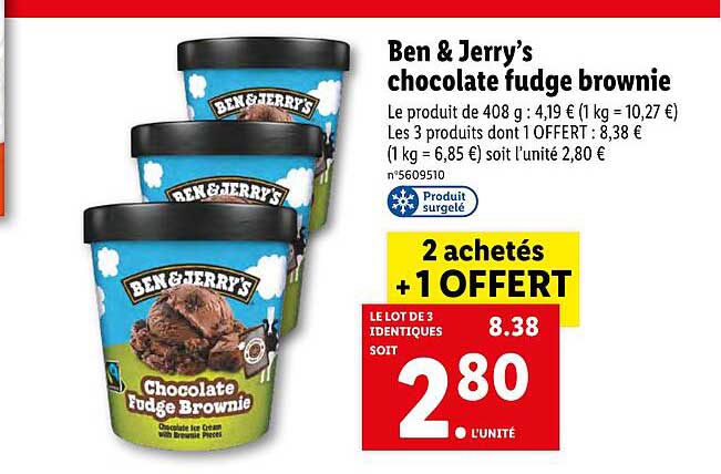 Ben & Jerry's Chocolate Fudge  Brownie