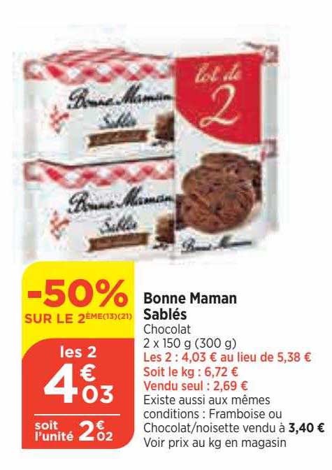 bonne maman sablés