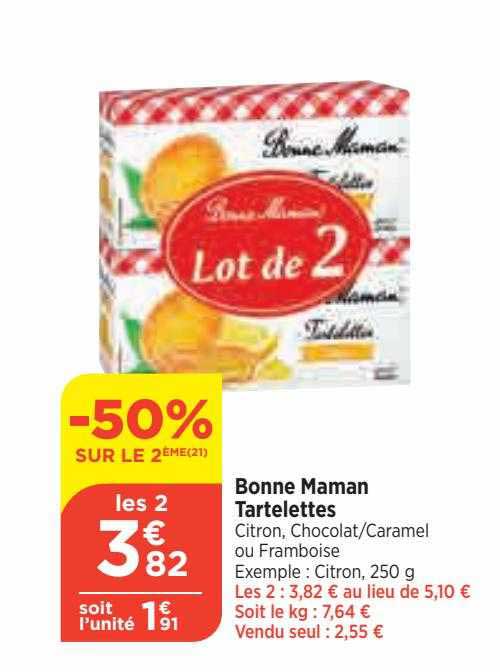 bonne maman tartelettes
