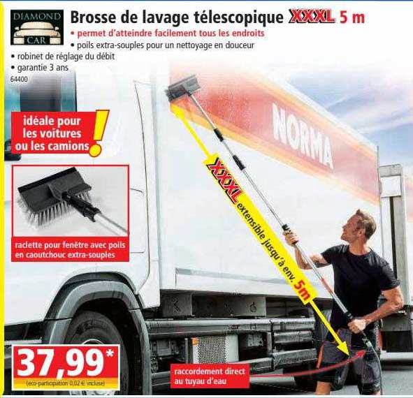 brosse de lavage télescopique xxxl 5m diamond car