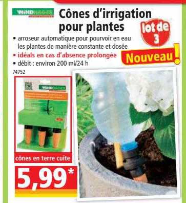 cônes d'irrigation pour plantes