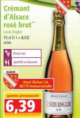 crémant d'alsace rosé brut louis engler
