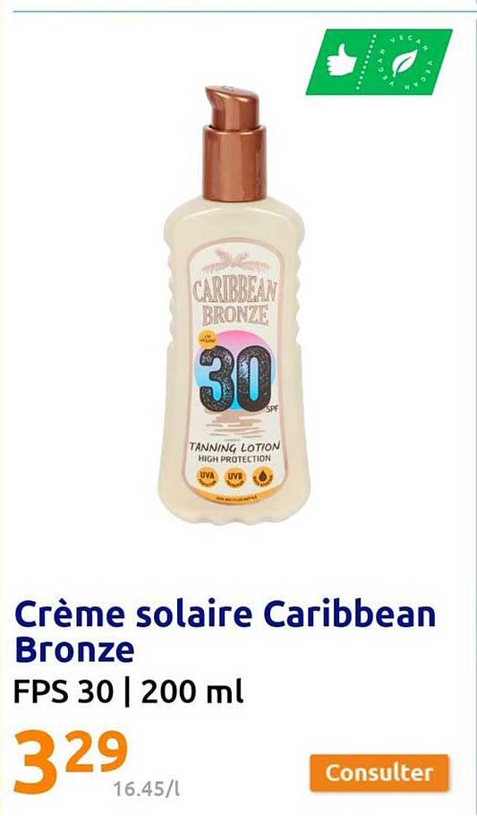 crème solaire caribbean bronze