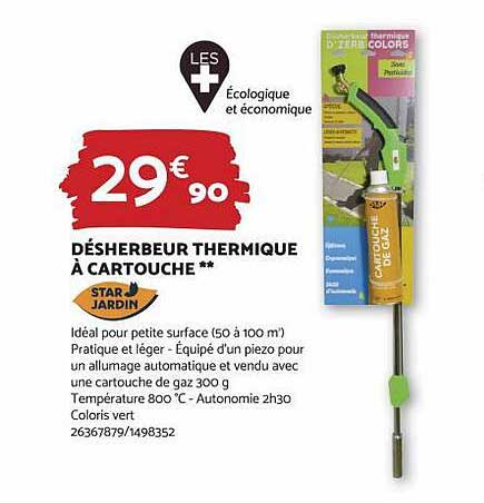 désherbeur thermique à cartouche star jardin