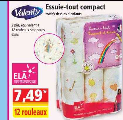 essuie-tout compact motifs dessins d'enfants valenty