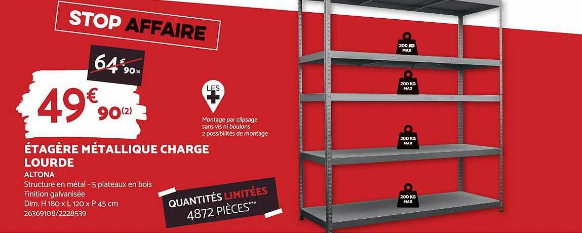 étagère métallique charge lourde altona