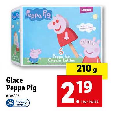 glace peppa pig