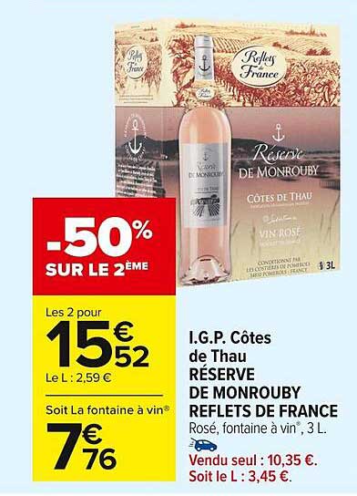 i.g.p. côtes de thau réserve de monrouby reflets de france