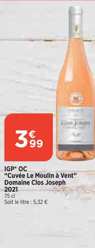 igp oc "cuvée le moulin à vent" domaine clos joseph 2021