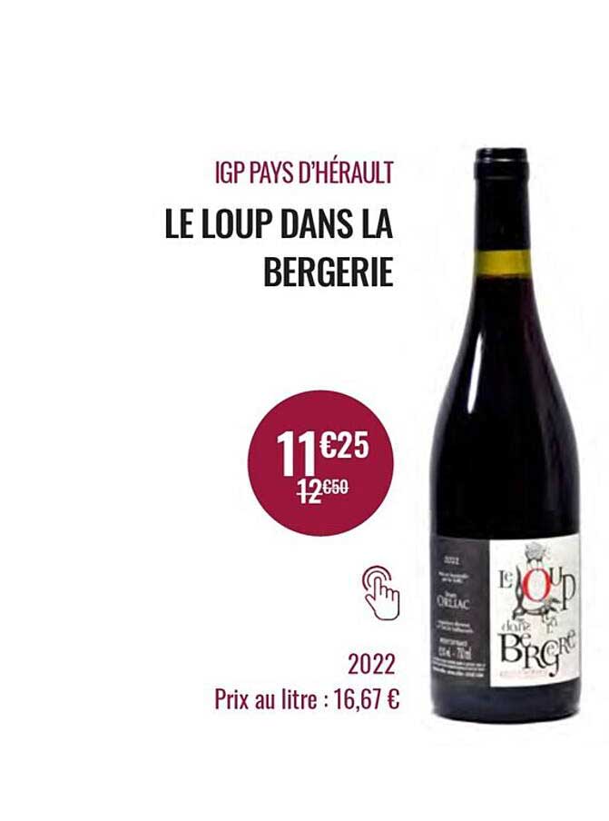 igp pays d'hérault le loup dans la bergerie 2022