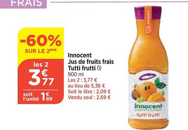 innocent jus de fruits frais tutti frutti