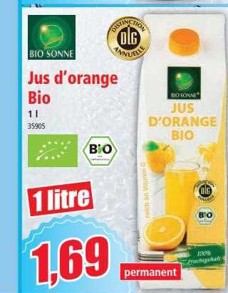 Jus D'orange Bio
