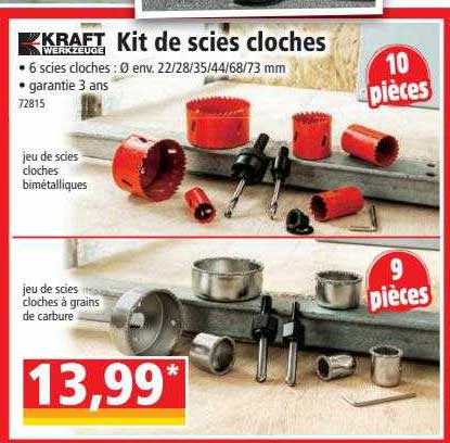 kit de scies cloches kraft werkzeuge