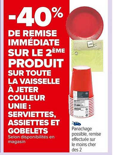 la vaisselle à jeter couleur unie : serviettes, assiettes et gobelets