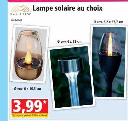 lampe solaire au choix i-glow