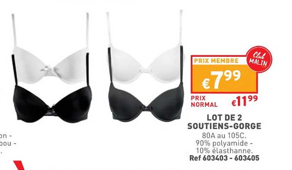 lot de 2 soutiens-gorge