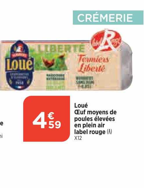 loué œuf moyens de poules élevées en plein air label rouge