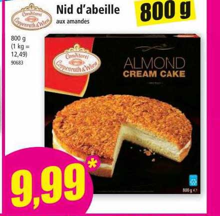 nid d'abeille aux amandes