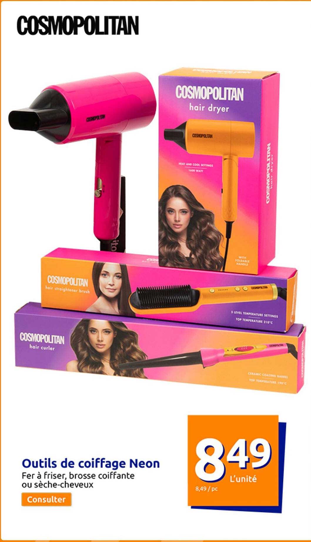 outils de coiffage neon