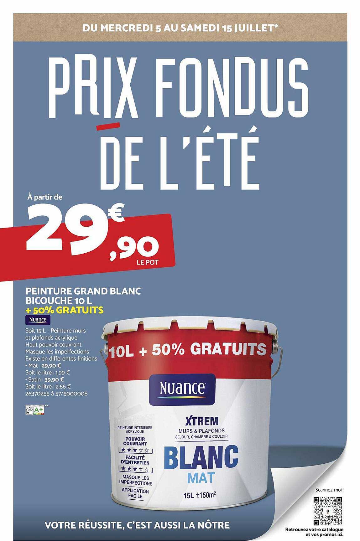 Peinture Grand Blanc Bicouche 10l Nuance