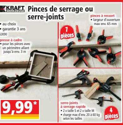 pinces de serrage ou serre-joints kraft werkzeuge