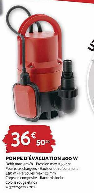 pompe d'évacuation 400w