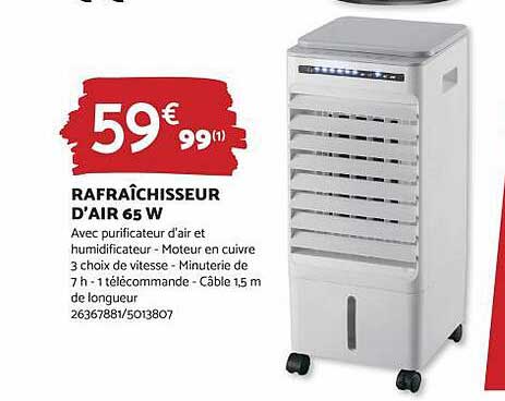 rafraîchisseur d'air 65w
