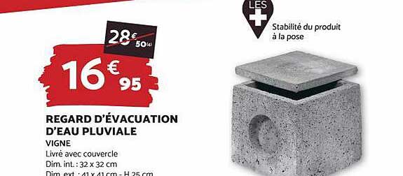 regard d'évacuation d'eau pluviale