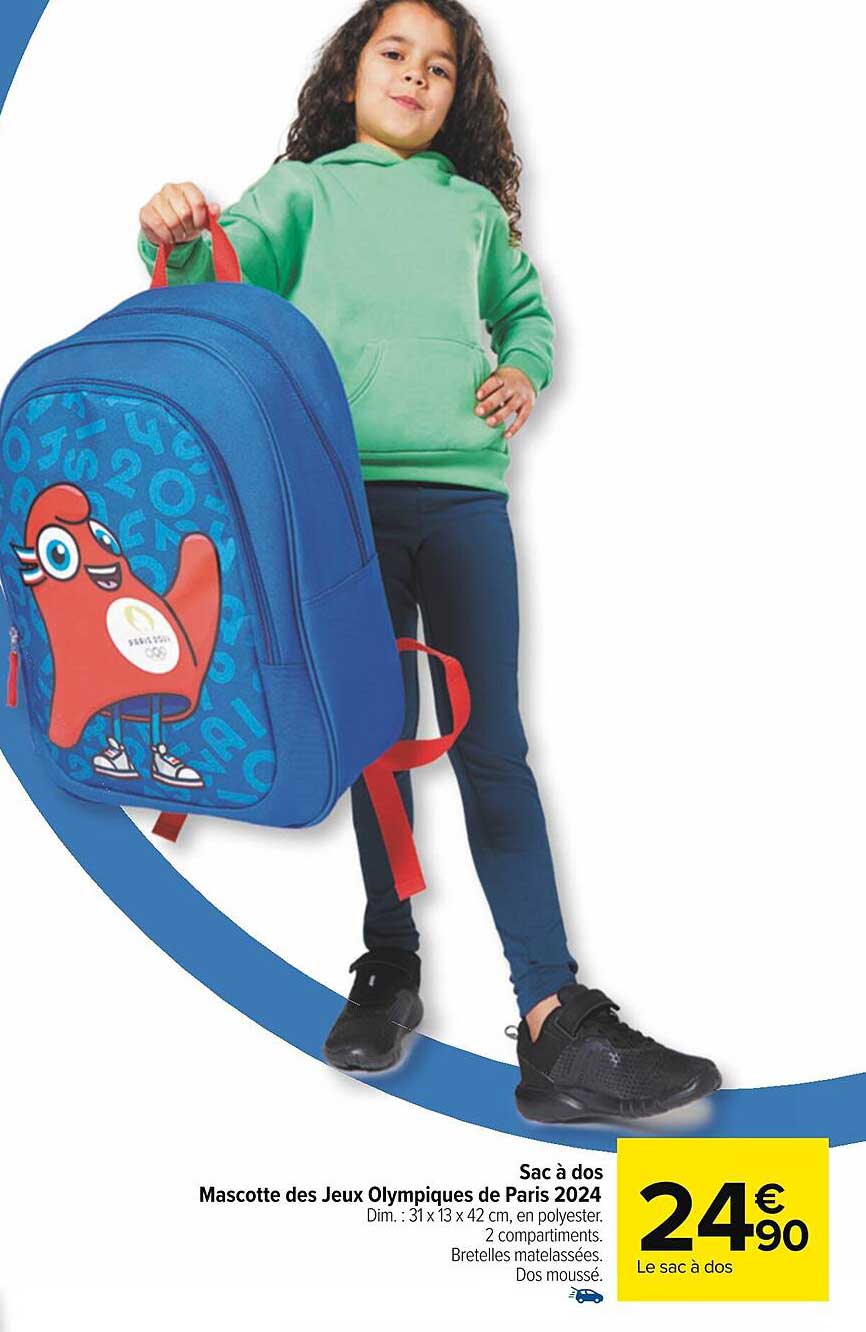 Sac à Dos Mascotte Des Jeux Olympiques De Paris 2024