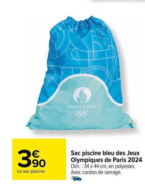 Sac Piscine Bleu Des Jeux Olympiques De Paris 2024