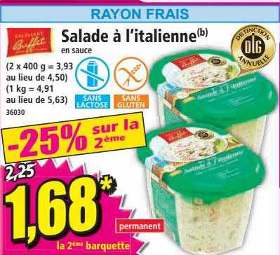 salade à l'italienne en sauce