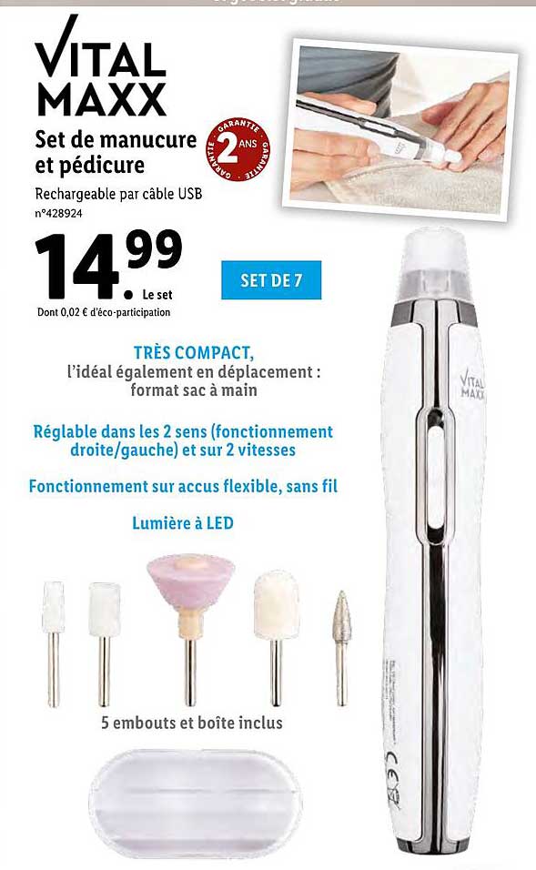 set de manucure et pédicure vital maxx