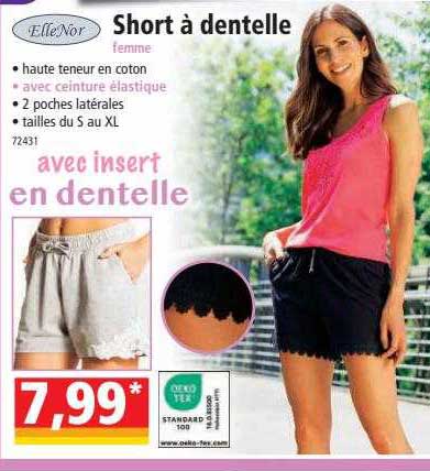 Short à Dentelle Femme ElleNor