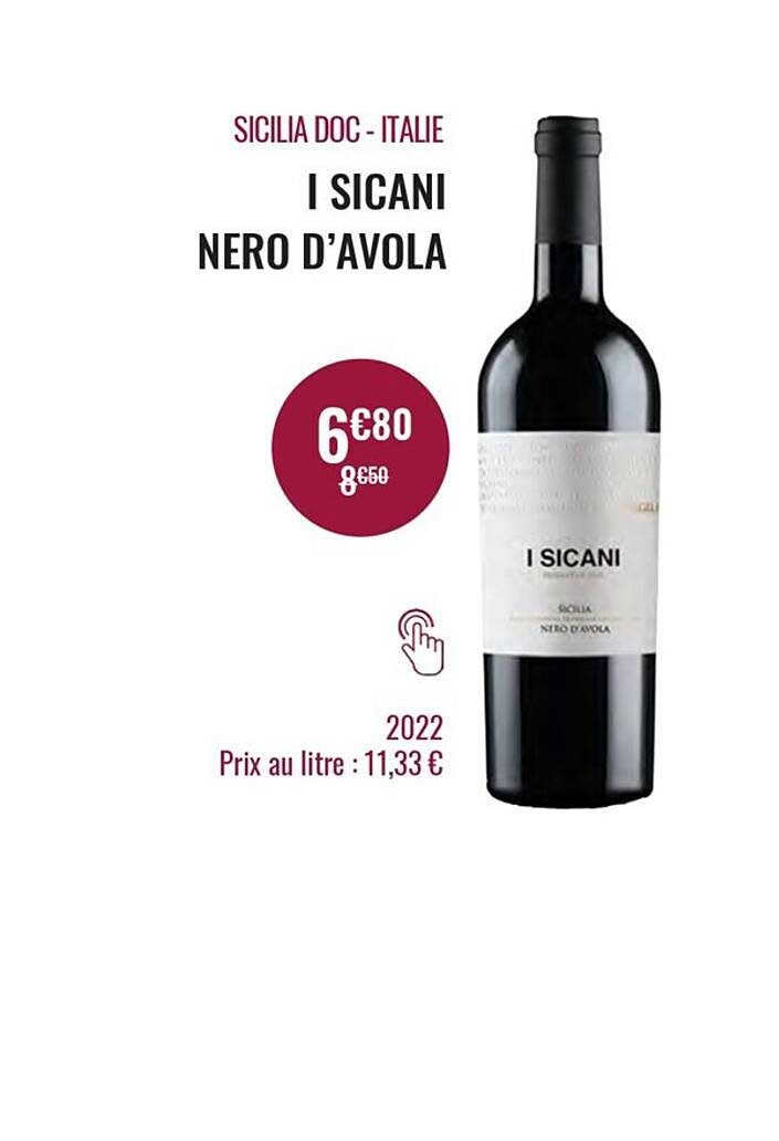 Sicilia Doc - Italie I Sicani Negro D'avola 2022