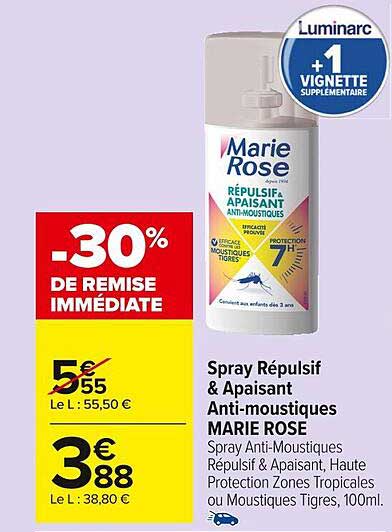 spray répulsif & apaisant anti-moustiques marie rose