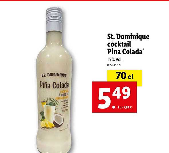 st dominique cocktail pina colada