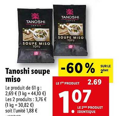 tanoshi soupe miso