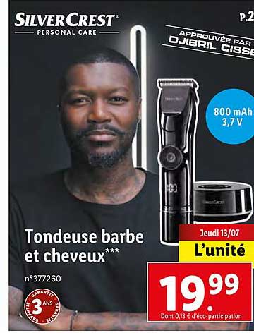 tondeuse barbe et cheveux silver crest