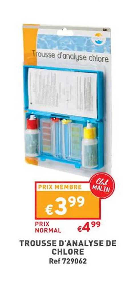 trousse d'analyse de chlore