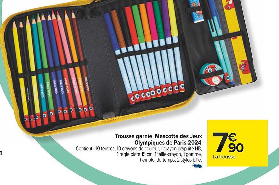 Trousse Garnie Mascotte Des Jeux Olympiques De Paris 2024